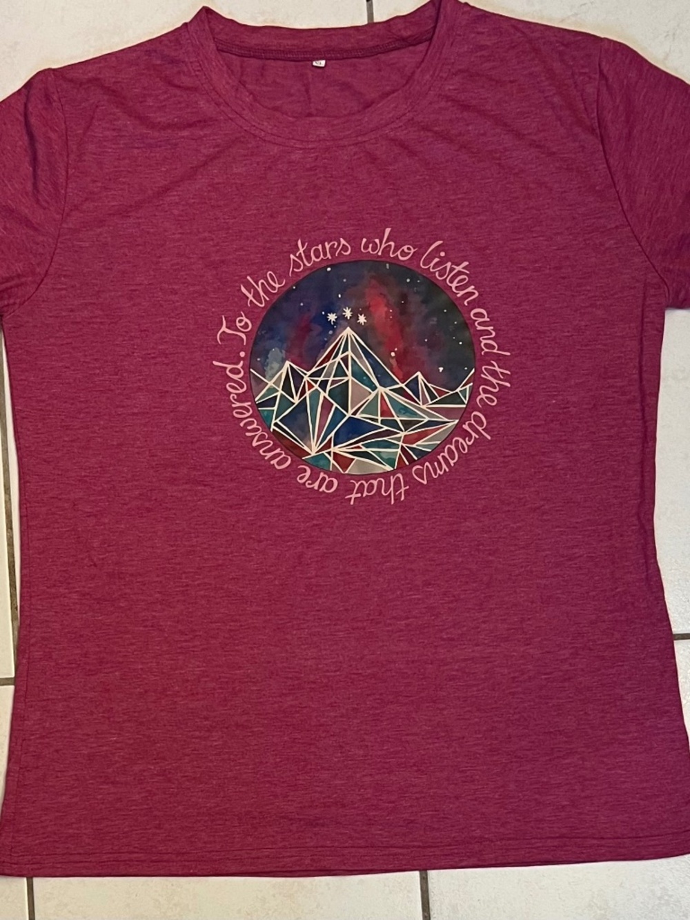ACOTAR Velaris Shirt | Sarah J Maas Bookish Merch Night Court Tee Pink EUC